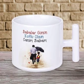 Babalar Günün Kutlu Olsun Canım Babam Baskılı Hediyelik T Kupa Bardak-1 thumbnail 1