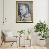 Özel Tasarım Çerçeve | Atatürk "Benim En Büyük Eserim Cumhuriyettir" Tablosu (23.5 X 29.5 Cm) - 1