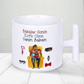 Babalar Günün Kutlu Olsun Canım Babam Yazılı Çay Kahve Seven Babalar İçin Mükemmel Hediyelik T Kupa Bardak thumbnail 1