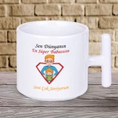 Sen Dünyanın En Süper Babasısın Yazılı Babalar Gününe Özel Çay Kahve Seven Babalara İç Isıtan Hediyelik T Kupa thumbnail 1