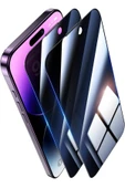 EVAX  (2 ADET SHIELD HAYALET) Iphone 14 Pro Uyumlu Hayalet Tam Kaplayan Shield Cam Ekran Koruyucu (2X) - 1