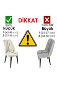 Bemrax Oval, Yıkanabilir, İpek görünümlü Kadife Sandalye Kılıfı - Aparatlı - 5