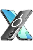 EVAX  (MAGSAFE) Samsung Galaxy A16 Uyumlu MagSafe Wireless Özellikli Şeffaf Kılıf thumbnail 1