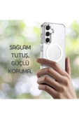 EVAX  (MAGSAFE) Samsung Galaxy A16 Uyumlu MagSafe Wireless Özellikli Şeffaf Kılıf thumbnail 5