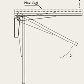 Katlanır Duvar Masa Ayağı 30cm Beyaz thumbnail 4