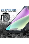 EVAX  (2 CAM + 2 LENS) iPhone 14 Plus Uyumlu 2 Adet Ekran Koruyucu ve 2 Adet Kamera Lens Koruyucu - 4