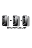 EVAX  (3'LÜ GUARD HAYALET) Iphone 15 Pro Max Uyumlu Hayalet Tam Kaplayan Guard Cam Ekran Koruyucu (3 ADET) - 5