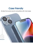 EVAX  (2 CAM + 2 LENS) iPhone 14 Uyumlu 2 Adet Ekran Koruyucu ve 2 Adet Kamera Lens Koruyucu - 3