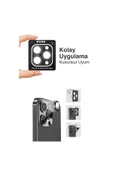 EVAX  (SAFİR) Iphone 14 Pro Max / 14 Pro Uyumlu Safir Kamera Lens Koruyucu Takma Aparatlı Kolay Kurulum - 2