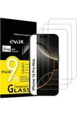 EVAX  3'lü Paket iPhone 16 Pro Max Uyumlu Temperli HD+ Cam Ekran Koruyucu (3'lü Paket) - 4
