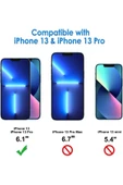 EVAX  3'lü Paket iPhone 13 Pro Uyumlu Temperli HD+ Cam Ekran Koruyucu (3'lü Paket) - 2