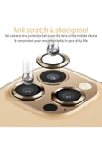 EVAX (METAL LENS) Iphone 12 Pro Max Uyumlu Kamera Koruyucu Lens Mercek Metal Çerçeveli 3'lü Set - 2