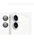 EVAX  (METAL LENS) Iphone 16 / 16 Plus Uyumlu Beyaz Metal Kamera Lens Koruyucu - 1