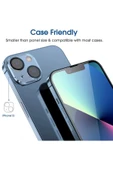 EVAX  (2 CAM + 2 LENS) iPhone 13 Uyumlu 2 Adet Ekran Koruyucu ve 2 Adet Kamera Lens Koruyucu - 3