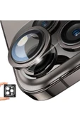 EVAX  (SAFIR) Iphone 13 Pro Max / 13 Pro Uyumlu Safir Kamera Lens Koruyucu Takma Aparatlı Kolay Kurulum - 1