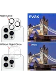 EVAX  (TAM LENS) iPhone 13 Pro Max / 13 Pro Uyumlu Tek Parça Tam Kapatan Kamera Lens ve Yüzey Koruyucu - 3