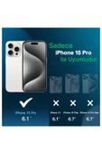 EVAX iPhone 15 Pro ile Uyumlu 6D Tam Kaplayan 9H Temperli ESD Anti-Statik HD+ Cam Ekran Koruyucu - 2