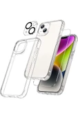 EVAX  (ŞEF+CAM+LENS) iPhone 14 Uyumlu 1 Şeffaf Kılıf + 1 Ekran Koruyucu + 1 Kamera Lens Koruyucu - 1
