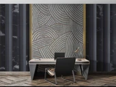 3 Boyutlu Siyah Sütun Duvar Kağıdı Baskı - 4