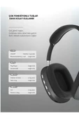 EVAX  P9 Bluetooth 5.0 Wireless Kablosuz Mikrofonlu /Aux/Hafıza Kartı/ Kulaküstü Kulaklık - 4