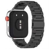 Huawei Watch Fit 4 Fit 4 Pro Uyumlu Paslanmaz Döküm Çelik Metal Kordon Dayanıklı ve Şık  Siyah - 2