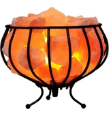 SULSALT ÇOK RENKLİ FERFORJE SEPET  HİMALAYA KAYA TUZU LAMBASI 4.5-5 KG TAŞ 2 - 1
