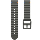 Huawei Watch GT3 46mm GT3 Pro 46mm GT3 Se Uyumlu Dalga Desenli Tokalı Yumusaş Soft Silikon Kordon  Koyu Gri - 6