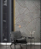3 Boyutlu Siyah Sütun Duvar Kağıdı Baskı - 6