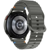 Huawei Watch GT3 46mm GT3 Pro 46mm GT3 Se Uyumlu Dalga Desenli Tokalı Yumusaş Soft Silikon Kordon  Koyu Gri - 2