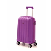 MÇS Bavul Orta ve Kabin 2li Set Kırılmaz Silikon Valiz V305 Mor - 5
