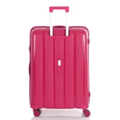 MÇS Bavul Orta ve Kabin 2li Set Kırılmaz Silikon Valiz V305 Fuşya - 4