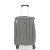MÇS Bavul Orta ve Kabin 2li Set Kırılmaz Silikon Valiz V305 Gri thumbnail 2