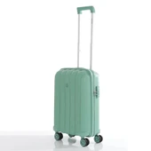 MÇS Bavul Orta ve Kabin 2li Set Kırılmaz Silikon Valiz V305 SuYeşili - 6