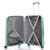 MÇS Bavul Orta ve Kabin 2li Set Kırılmaz Silikon Valiz V305 SuYeşili - 4