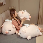 Sevimli Melek Sakura Domuz Peluş Oyuncak - Sakura Pembe - 40cm - 9