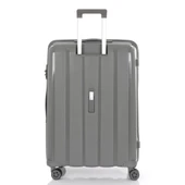MÇS Bavul Orta ve Kabin 2li Set Kırılmaz Silikon Valiz V305 Gri thumbnail 4