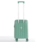 MÇS Bavul Orta ve Kabin 2li Set Kırılmaz Silikon Valiz V305 SuYeşili - 8