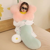 Ya Ya Bacak Yastığı - Yeşil Çiçekli - 130cm - 5