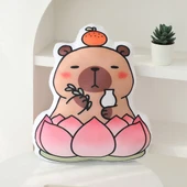 Lotus Oturan Kapibara Peluş Yastık - 36cm - 6