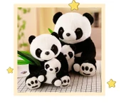 Peluş Panda Oyuncak - Anne ve Yavru Panda - 40cm - 8