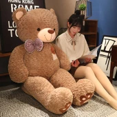Ayak İzi Desenli Peluş Oyuncak Ayı - Beyaz 135cm - 11