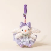 Hanım Tavşan Peluş Kolye - Açık Yeşil Elbise - 20cm - 4