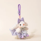 Hanım Tavşan Peluş Kolye - Açık Yeşil Elbise - 20cm - 10