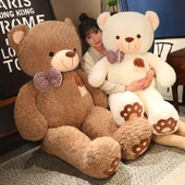 Ayak İzi Desenli Peluş Oyuncak Ayı - Beyaz 135cm - 12