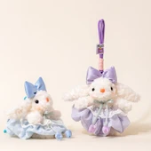 Hanım Tavşan Peluş Kolye - Açık Yeşil Elbise - 20cm - 12