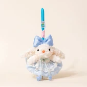 Hanım Tavşan Peluş Kolye - Açık Yeşil Elbise - 20cm - 5