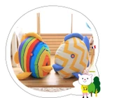 Sarı Çizgili Balık Peluş Oyuncak - 48x38cm - 12