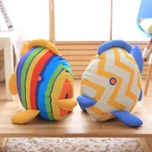Sarı Çizgili Balık Peluş Oyuncak - 48x38cm - 4