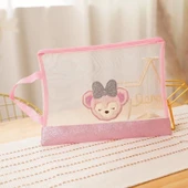 Çizgi Film Peluş Kimlik Kartı Tutucu - Pembe Tavşan - 33.5x25cm - 7