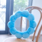 Donut Şeklinde Peluş Yastık - Kahverengi - 40cm - 6